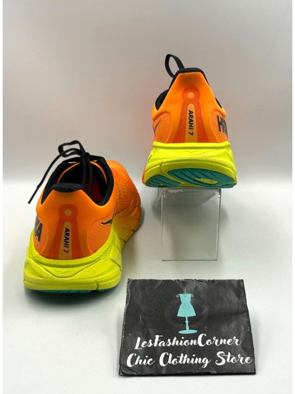 Hoka One One Men’s Orange Yellow Mesh Arahi 7 Running Shoes Size 11 3515 - Picture 4 of 16